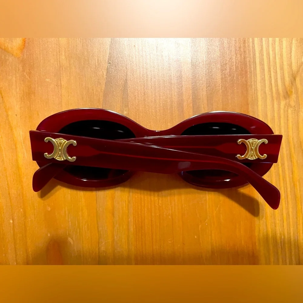 Celine Triomphe Oval Acetate Sunglasses - Picture 6 of 16